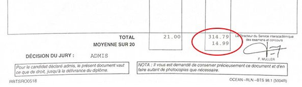 Bulletin relevé de notes de pour son BTSA DATR Bulletin relevé de notes de pour son BTSA DATR